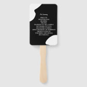 モダンエレガンス ピンク フローラル ストリング ウェディング プログラム ハンドファン (裏面)