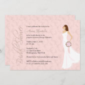 モダンエレガンス ブライダルシャワー 招待状 (正面/裏面)