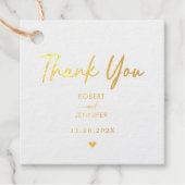 モダンエレガンス ブラック ウェディング サンクス フェイバータグ (正面)