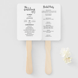 モダンエレガンス ブラック＆ホワイト ウェディング ハンドファン