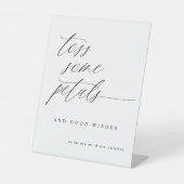 モダンエレガントいくつかの花びら結婚のサインを投げる 台座サイン (正面)