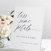 モダンエレガントいくつかの花びら結婚のサインを投げる 台座サイン