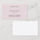 モダンエレガントお洒落かわいらしピンク芸術的紫 名刺 (正面/裏面)