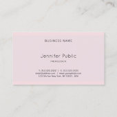 モダンエレガントお洒落かわいらし紫プレーン 名刺 (裏面)