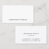 モダンエレガントお洒落デザインプロフェッショナルプレーン 名刺 (正面/裏面)