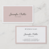 モダンエレガントお洒落デザイン色プレーントレンディー 名刺 (正面/裏面)