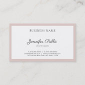 モダンエレガントお洒落デザイン色プレーントレンディー 名刺 (裏面)