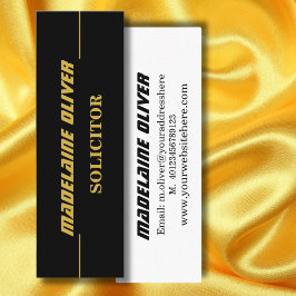 モダンエレガントお洒落プロフェッショナルブラック スキニー名刺