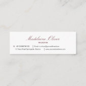 モダンエレガントお洒落弁護士 スキニー名刺 (裏面)