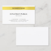 モダンエレガントお洒落金ゴールドトレンディー会社 名刺 (正面/裏面)