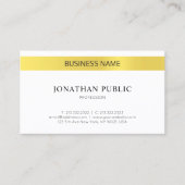 モダンエレガントお洒落金ゴールドトレンディー会社 名刺 (正面)