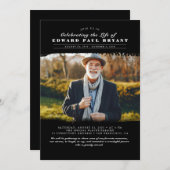 モダンエレガントお祝いPhoto I 招待状 (正面/裏面)