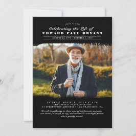 モダンエレガントお祝いPhoto I 招待状