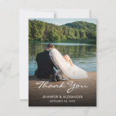 モダンエレガントさん結婚の写真 ノートカード (正面)