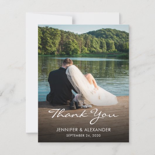 モダンエレガントさん結婚の写真 ノートカード (正面)