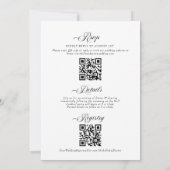 モダンエレガントすべて結婚の 招待状 (裏面)