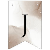 モダンエレガントたった今結婚しました バンティングフラッグ (第3の旗)