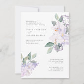 モダンエレガントなオーキッド＆グリーンリハーサルディナー 招待状 (正面)