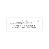 モダンエレガントなカリグラフィー スクリプト 姓 ラバースタンプ (インプリント)