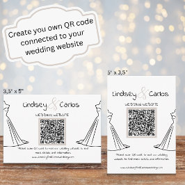 モダンエレガントなシルエットのウェディングドレス エンクロージャーカード