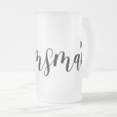 モダンエレガントなブライズメイド フロストグラスビールジョッキ (正面右)