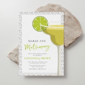 モダンエレガントなマルグとマトリモニー ブライダルシャワー 招待状