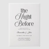 モダンエレガントなリハーサルディナー 前夜のご案内 ベラム紙招待状 (正面)