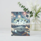 モダンエレガントな卒業パーティー 招待状 (スタンド正面)