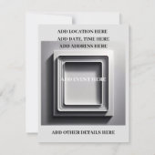 モダンエレガントな卒業パーティー 招待状 (裏面)