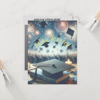 モダンエレガントな卒業パーティー 招待状