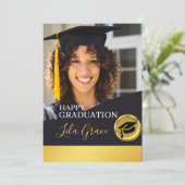 モダンエレガントな卒業式 招待状 (スタンド正面)