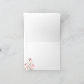 モダンエレガントな小さな野の花のベイビーシャワー サンキューカード (内部)