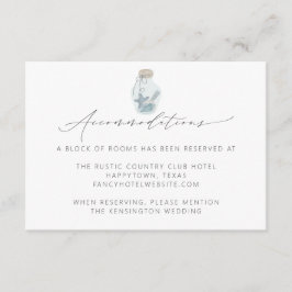 モダンエレガントな海の貝殻スクリプト結婚式 エンクロージャーカード