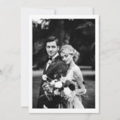 モダンエレガントな結婚前お披露目写真招待状 招待状 (裏面)