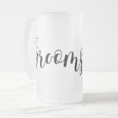 モダンエレガントな結婚式の仲人 フロストグラスビールジョッキ (正面左)