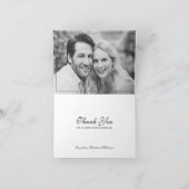 モダンエレガントな1920年代スタイルのウェディングフォト サンキューカード (内部)