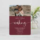 モダンエレガントの結婚台本写真 招待状 (スタンド正面)