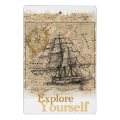 モダンエレガントやる気を起こさせる感動的引用文 ミニクリップボード (裏面)