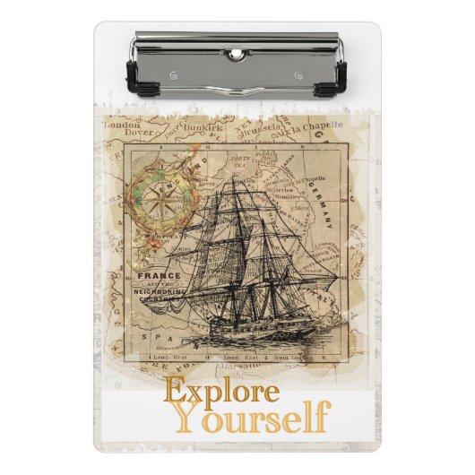 モダンエレガントやる気を起こさせる感動的引用文 ミニクリップボード (正面)