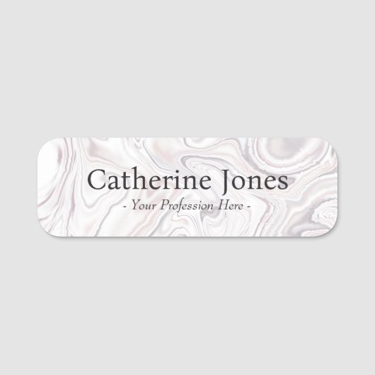 モダンエレガントゆがみ絵画美術 名札 (正面)