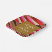 モダンエレガントアールデコ結婚カスタム ペーパープレート (傾斜あり)