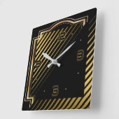 モダンエレガントアールデコ スクエア壁時計 (傾斜)