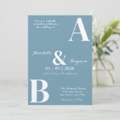 モダンエレガントイニシャルウェディング 招待状 (スタンド正面)