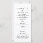 モダンエレガントイベント結婚式 プログラム (裏面)