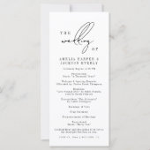 モダンエレガントイベント結婚式 プログラム (正面)