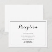 モダンエレガントウェディングレセプションカード エンクロージャーカード (正面/裏面)