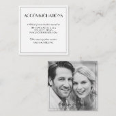 モダンエレガントウェディング宿泊施設写真 エンクロージャーカード (正面/裏面)