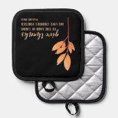 モダンエレガントオリジナル水彩感謝祭 鍋敷き (正面/裏面)