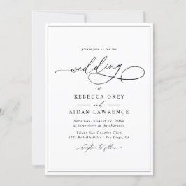 モダンエレガントオールインワン サージュグリーン ウェディング 招待状