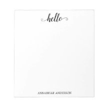 モダンエレガントカジュアルScript Black Gray Hello